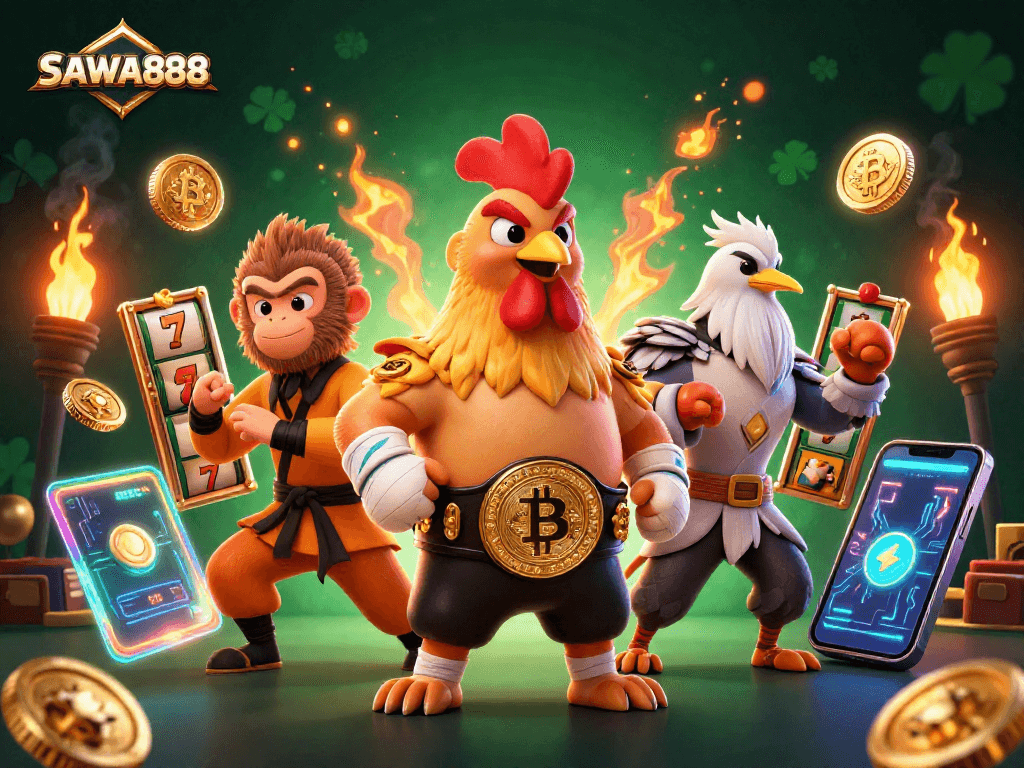 Experience thrilling gameplay with SAWA888 by spinning slot reels and winning big