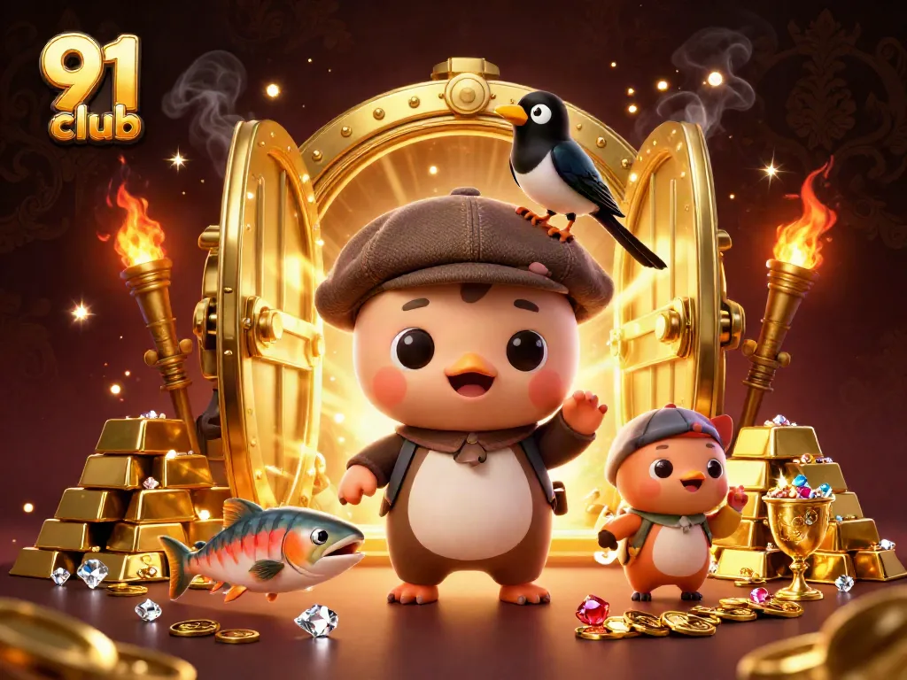 Engage with the fun and excitement of 91 club through this vibrant, detailed 3D digital illustration.