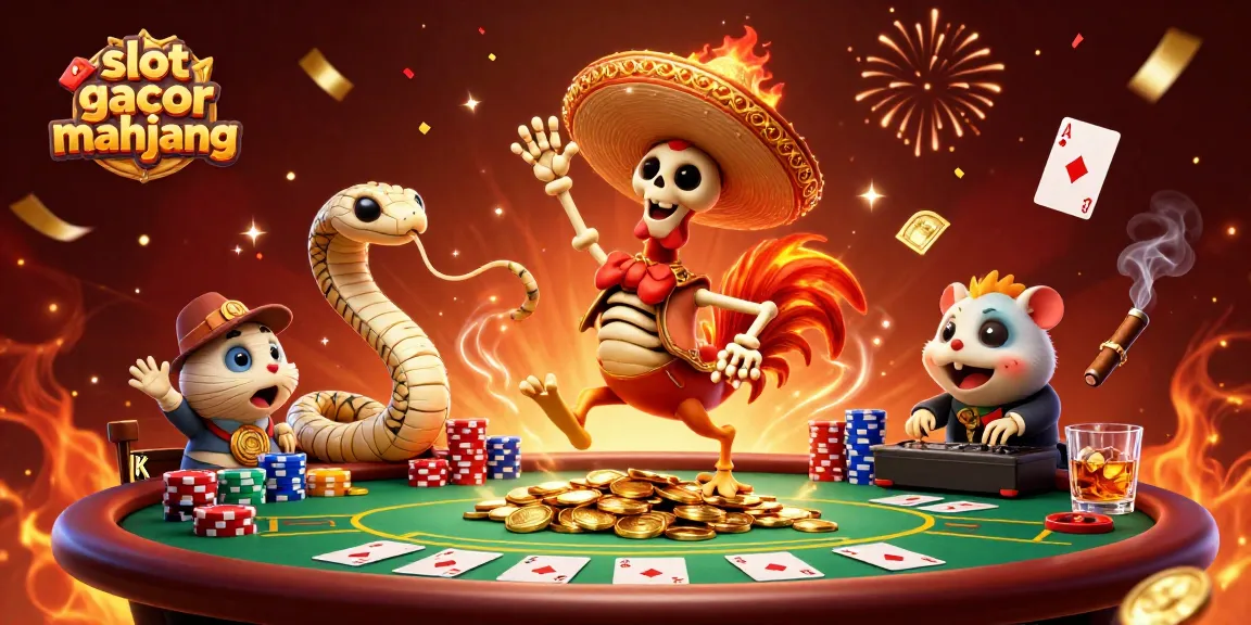 Engage with slot gacor mahjong in a vibrant, dynamic casino scene filled with excitement.