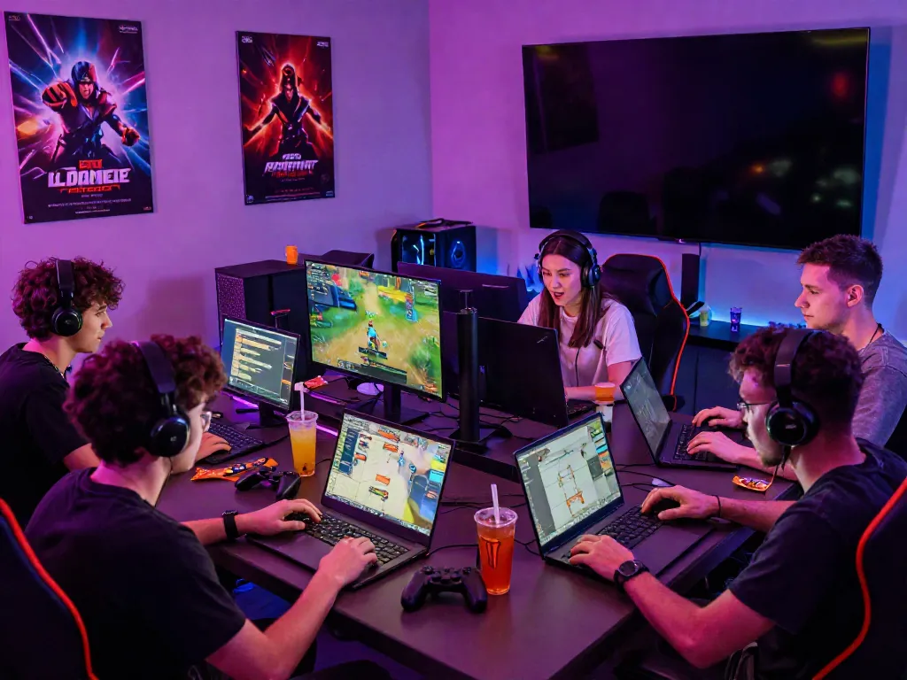 Friends enjoying interactive gaming at SIN88, showcasing excitement and teamwork.