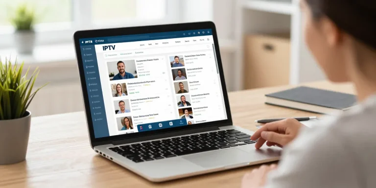 Trusted IPTV Reseller UK meeting with a client in a professional workspace.