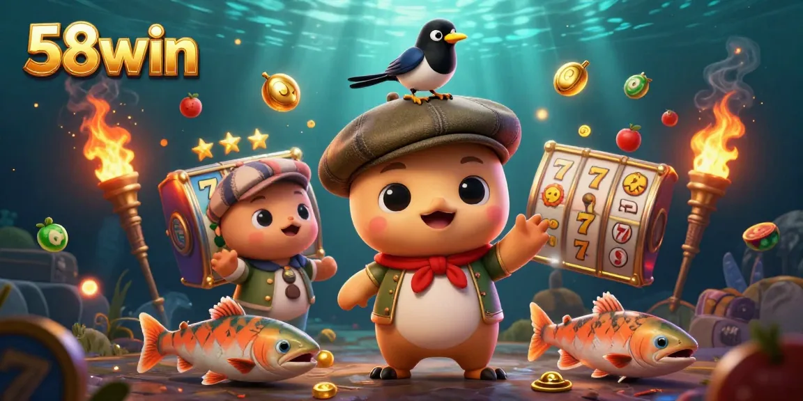 Join the fun with 58win as you explore dynamic slot machines and golden treasures!