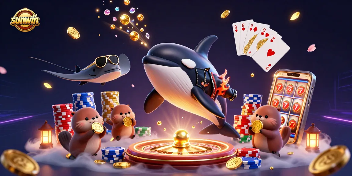 Experience exciting gameplay at sunwin with vibrant characters, casino elements, and interactive excitement.